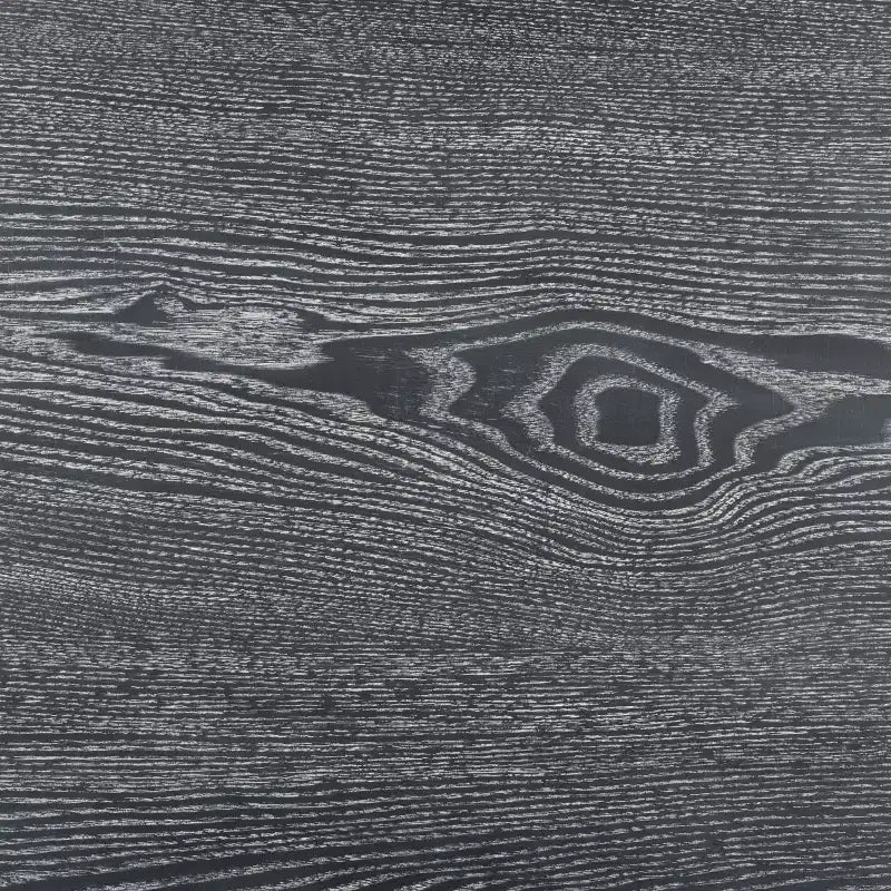 Table de nuit en laque, finition chêne cérusé noir, MDF et alliage de zinc, capacité de 227 kg