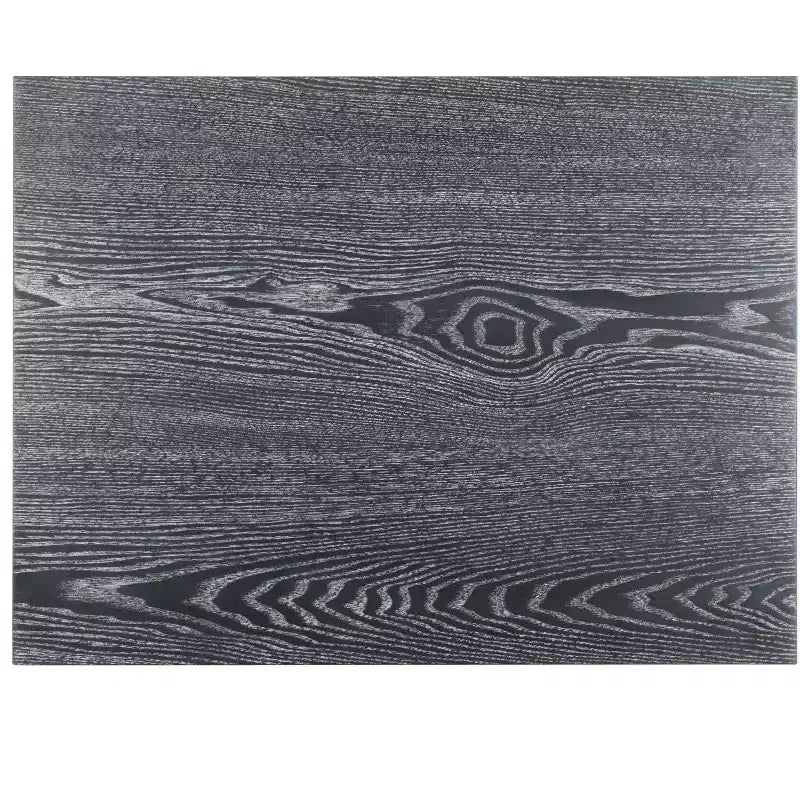 Table de nuit en laque, finition chêne cérusé noir, MDF et alliage de zinc, capacité de 227 kg