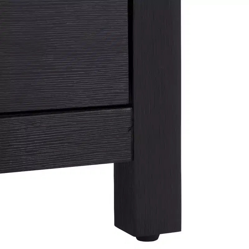 Table de chevet avec tiroir et étagère ouverte, placage acacia, glissières métalliques, capacité de 60 kg