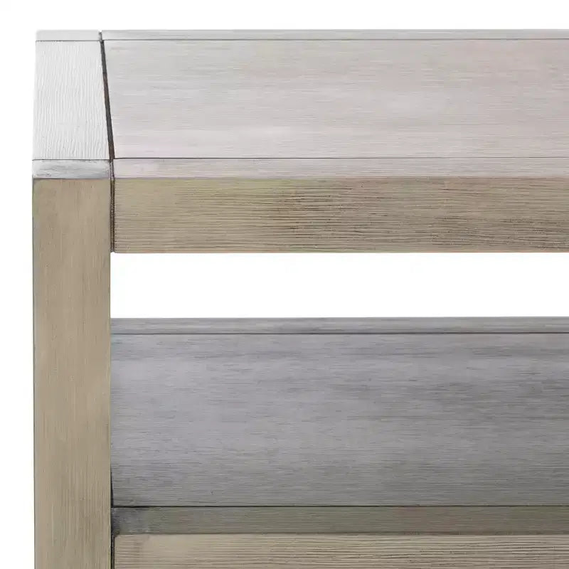 Table de chevet avec tiroir et étagère ouverte, placage acacia, glissières métalliques, capacité de 60 kg