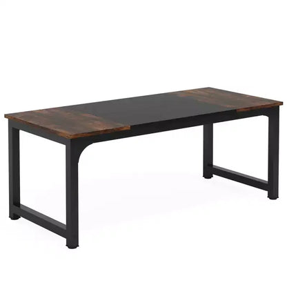 MAYEERTY 70.8 Inch Compact Conference Table, 6-Seater Office Desk with E1 Engineered Wood & 2x2 Metal Frame