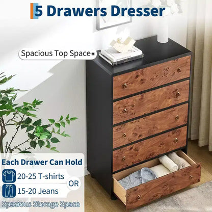 Commode 7 tiroirs à profil incurvé, chêne naturel, résistante aux rayures, capacité du plateau 450 kg