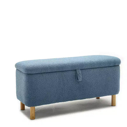 Okak Modern Pull-Open Top Comfy Boucle Ottoman Bench with Storage,Upholstered Storage Ottoman for Bedroom,Entrance