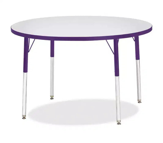Jonti-Craft Berries Adult Height Color Edge Round Table 42 x 42 in Purple