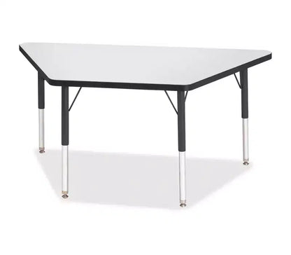 Jonti-Craft Berries Elementary Height Prism Edge Trapezoid Table (24 x 48) in Black