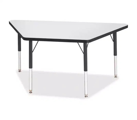 Jonti-Craft Berries Elementary Height Prism Edge Trapezoid Table (24 x 48) in Black