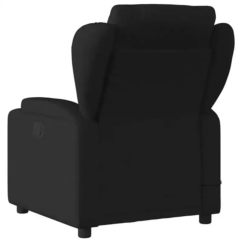 Fauteuil de massage inclinable, Tissu polyester noir, Accoudoirs réglables, Plusieurs niveaux d'inclinaison
