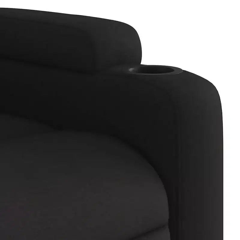 Fauteuil de massage inclinable, Tissu polyester noir, Accoudoirs réglables, Plusieurs niveaux d'inclinaison