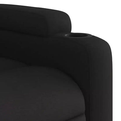 Fauteuil de massage inclinable, Tissu polyester noir, Accoudoirs réglables, Plusieurs niveaux d'inclinaison