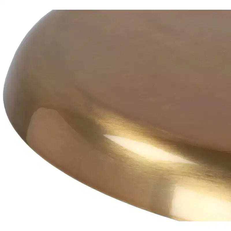 Tabouret de bar/comptoir réglable en fer doré, sans dossier, sans accoudoirs, design contemporain, hauteur 61-74 cm