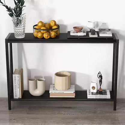 Console,table d'entrée à 2 étages de 43 pouces,table de canapé étroite avec espace de rangement,pour salon,couloir et hall d'entrée